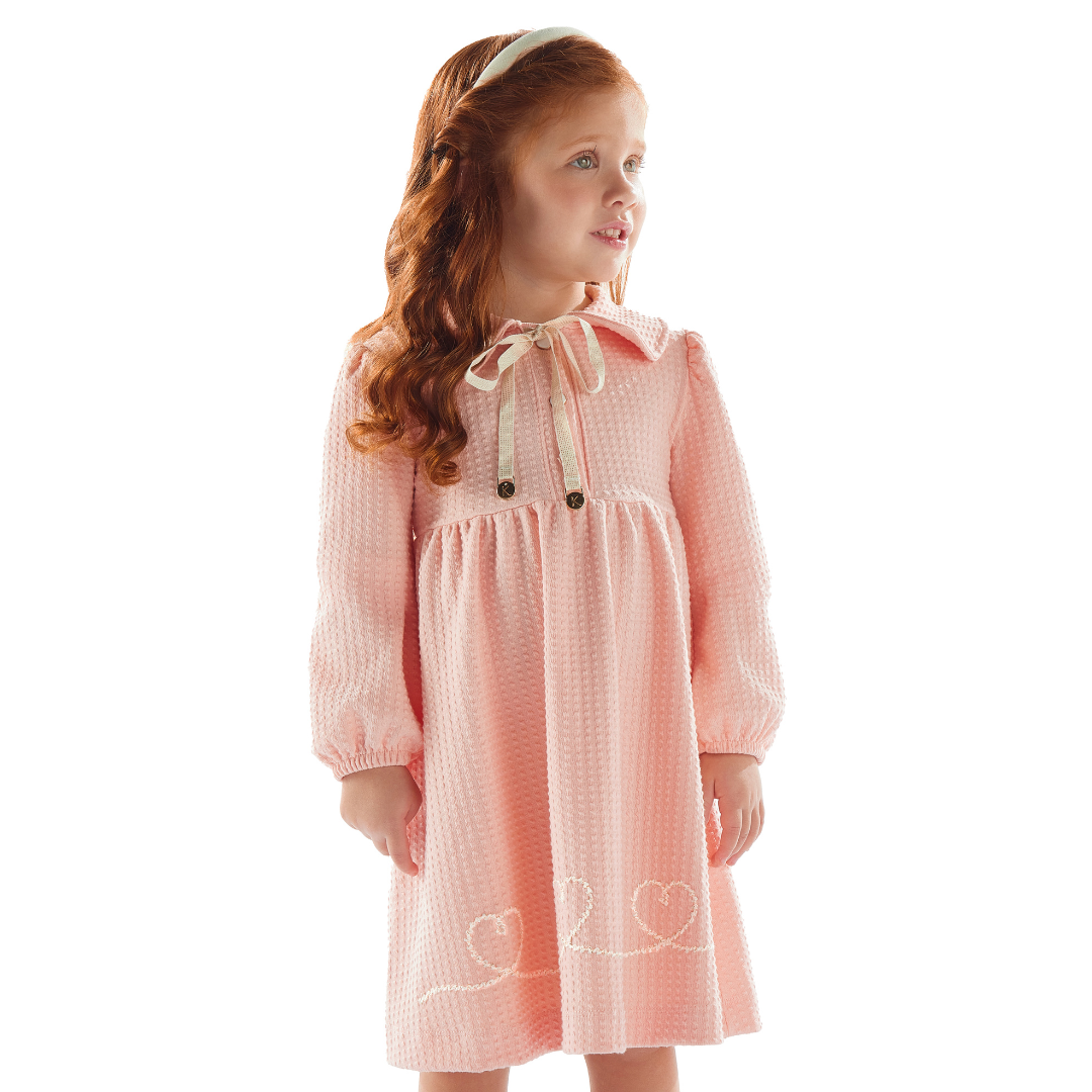 Vestido Infantil Inverno Coração - Kiki Xodó
