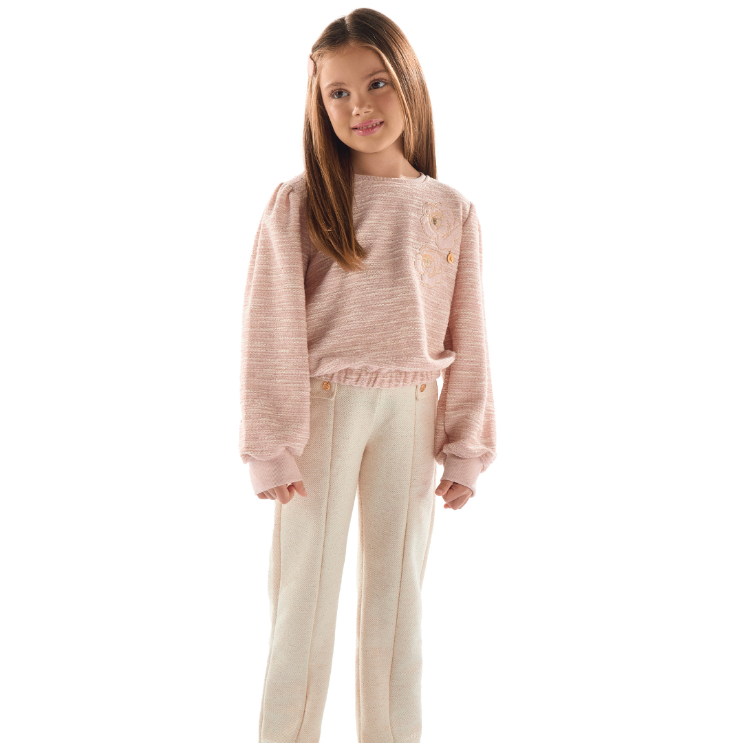 Conjunto Infantil Feminino Inverno Moletom - Kiki Xodó