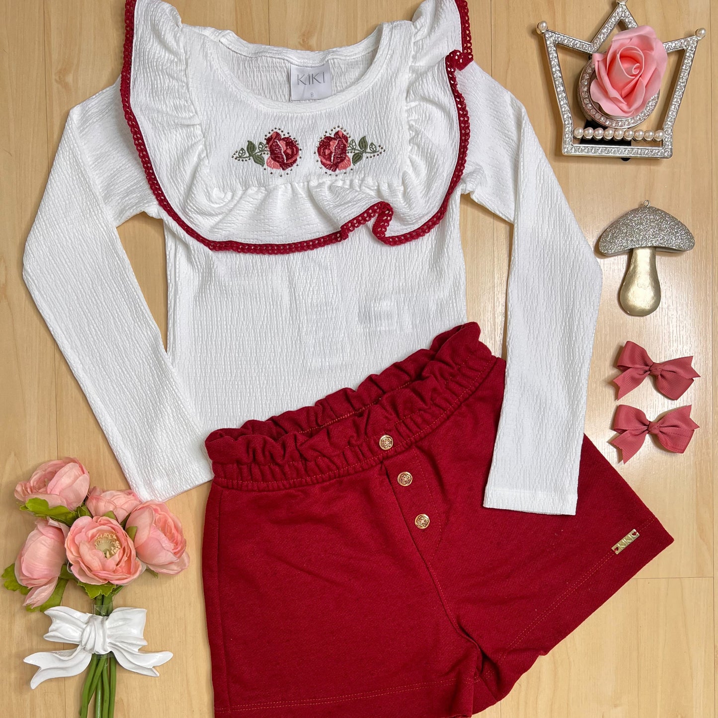 Conjunto Infantil Feminino Inverno Babado - Kiki Xodó