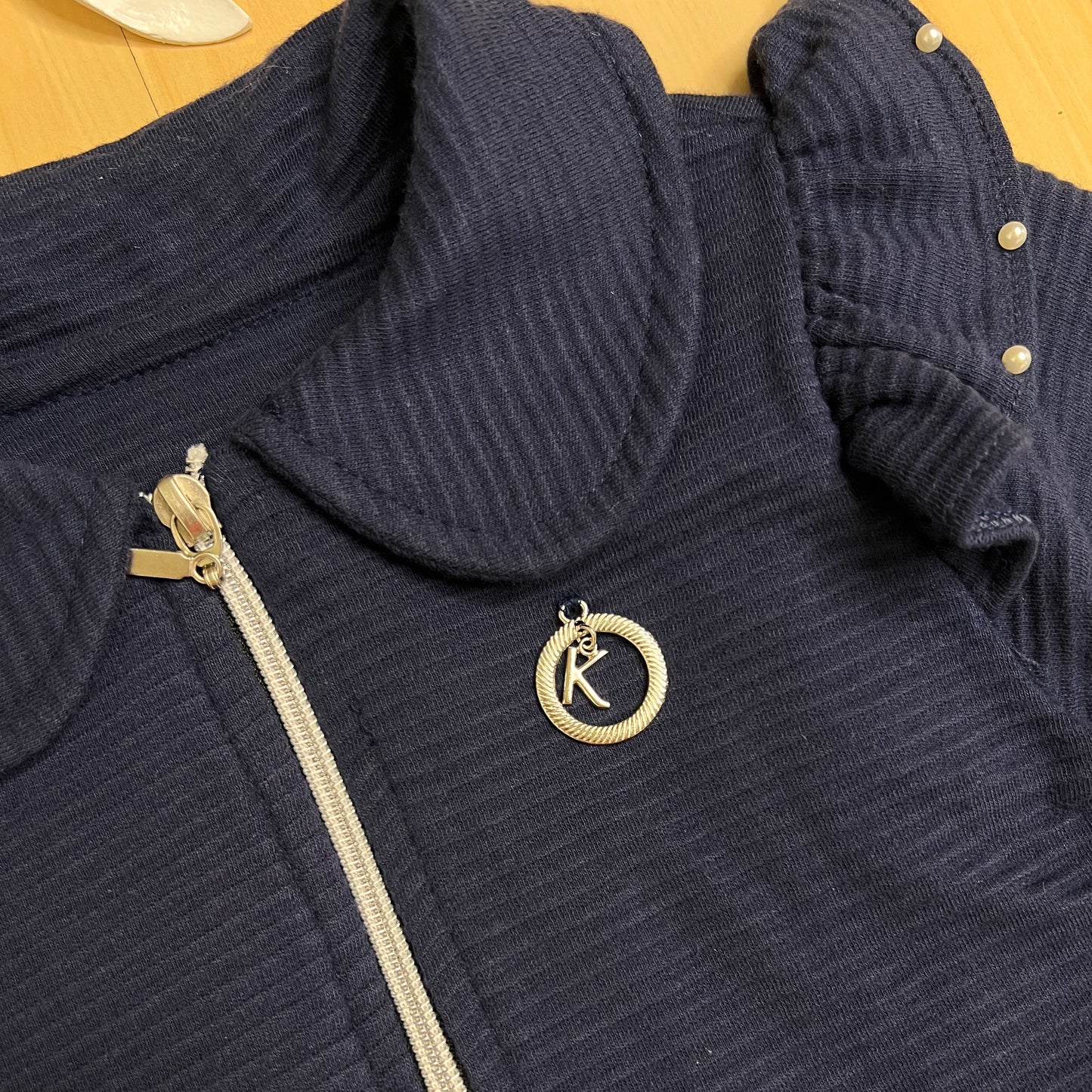 Vestido com Jaqueta Infantil Inverno Flores Azul - Kiki Xodó
