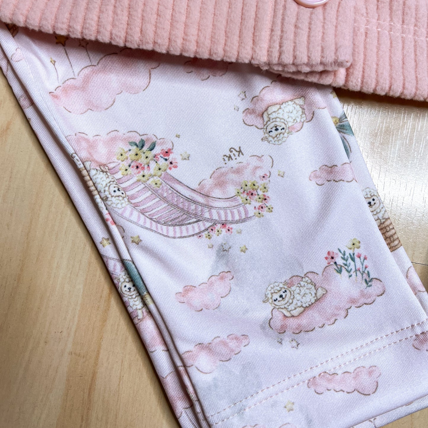 Conjunto Infantil Feminino Inverno Nuvens Rosa - Kiki Xodó