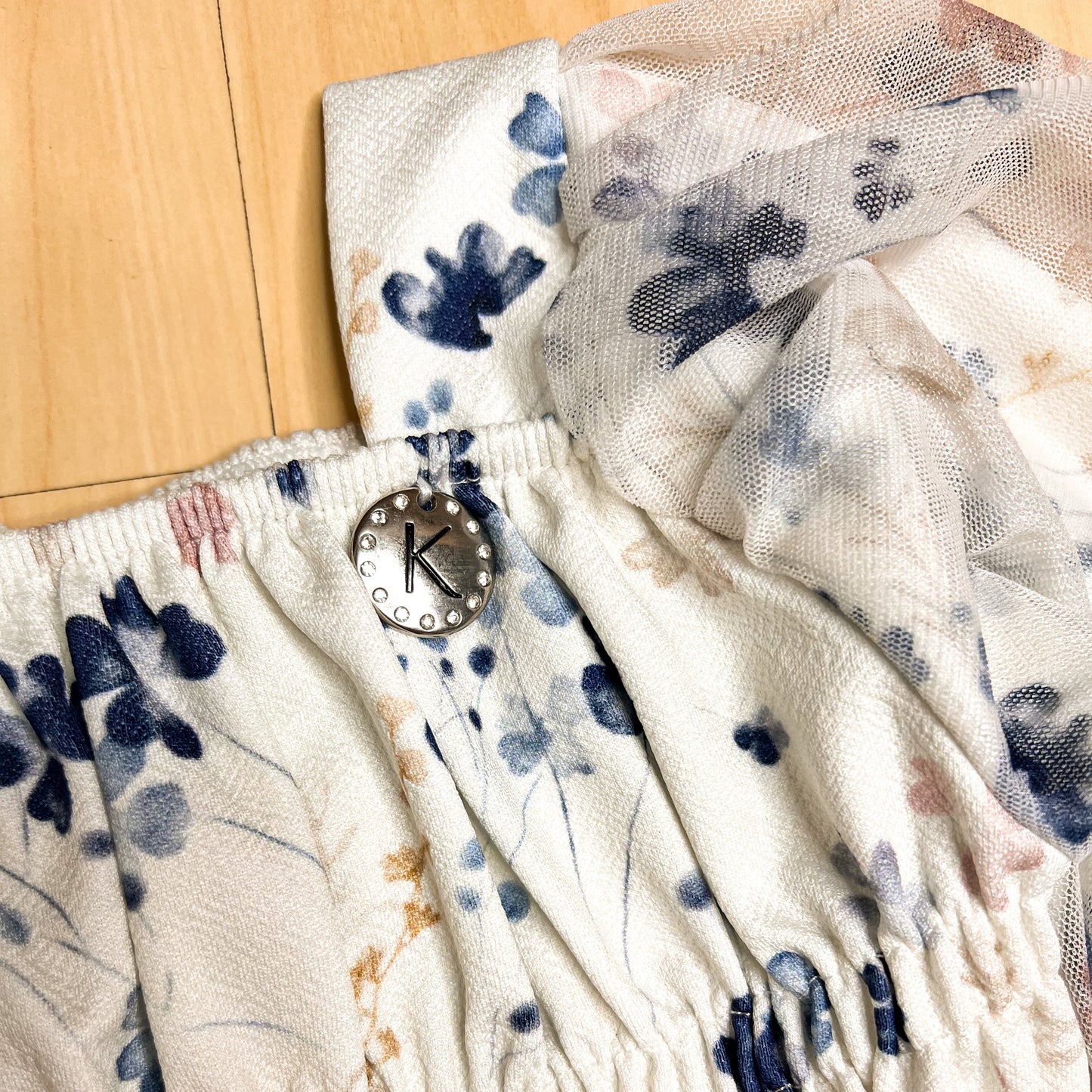 Conjunto Infantil Feminino Inverno Mangas Bufantes Azul - Kiki Xodó