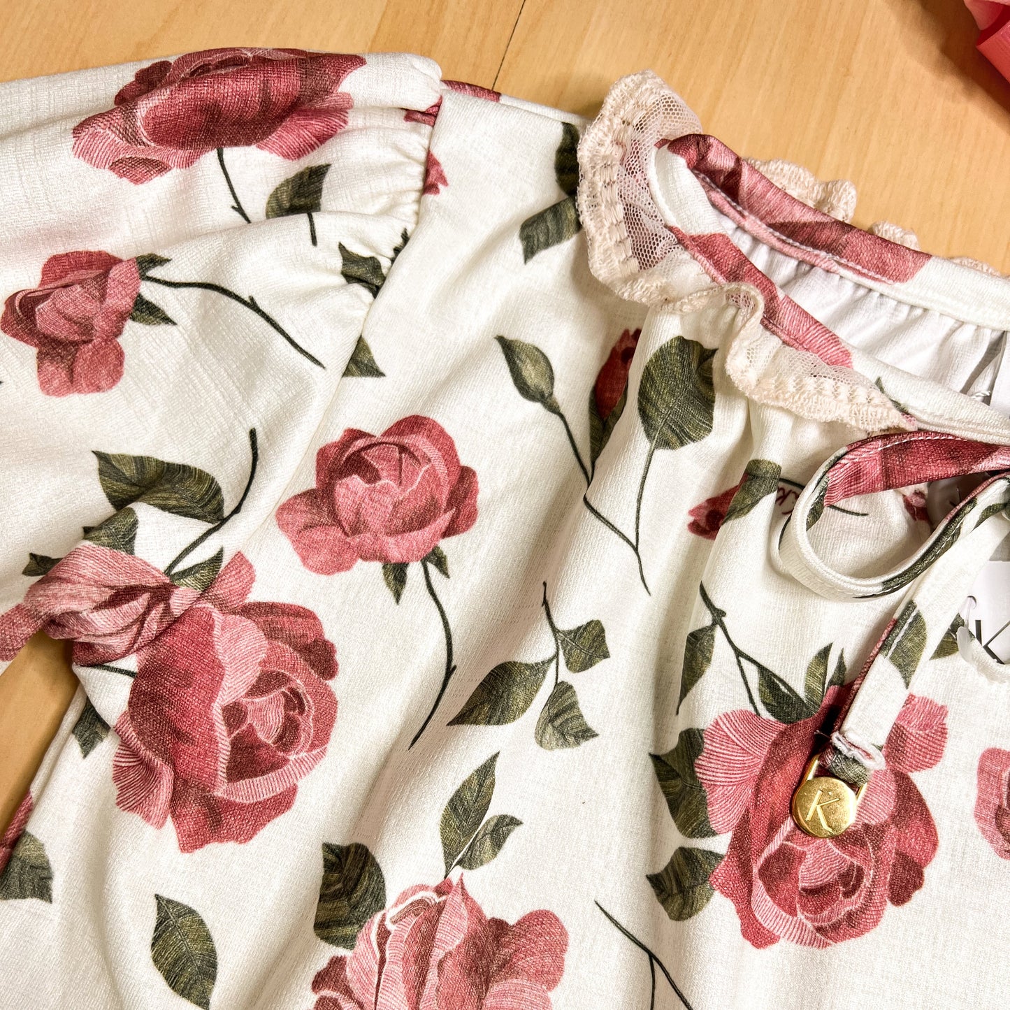 Vestido Infantil Inverno Rosas - Kiki Xodó
