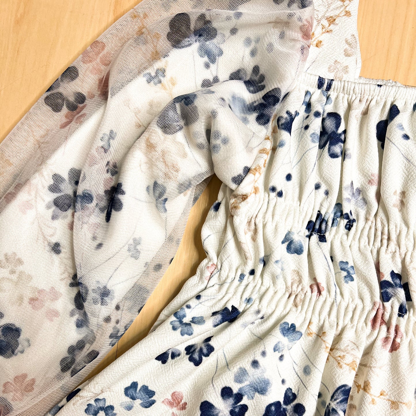 Conjunto Infantil Feminino Inverno Mangas Bufantes Azul - Kiki Xodó