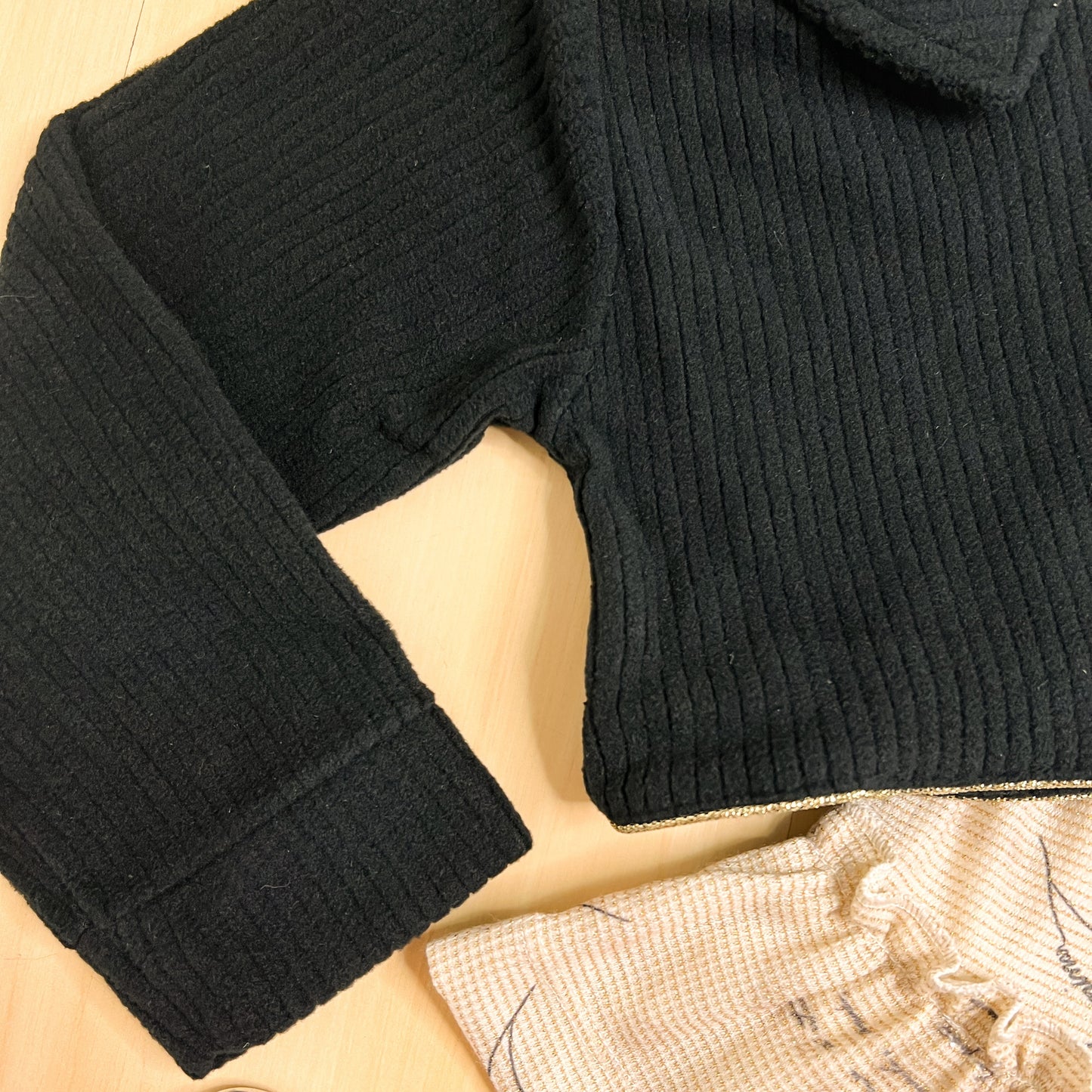 Vestido com Jaqueta Infantil Inverno Florzinha Preto - Kiki Xodó