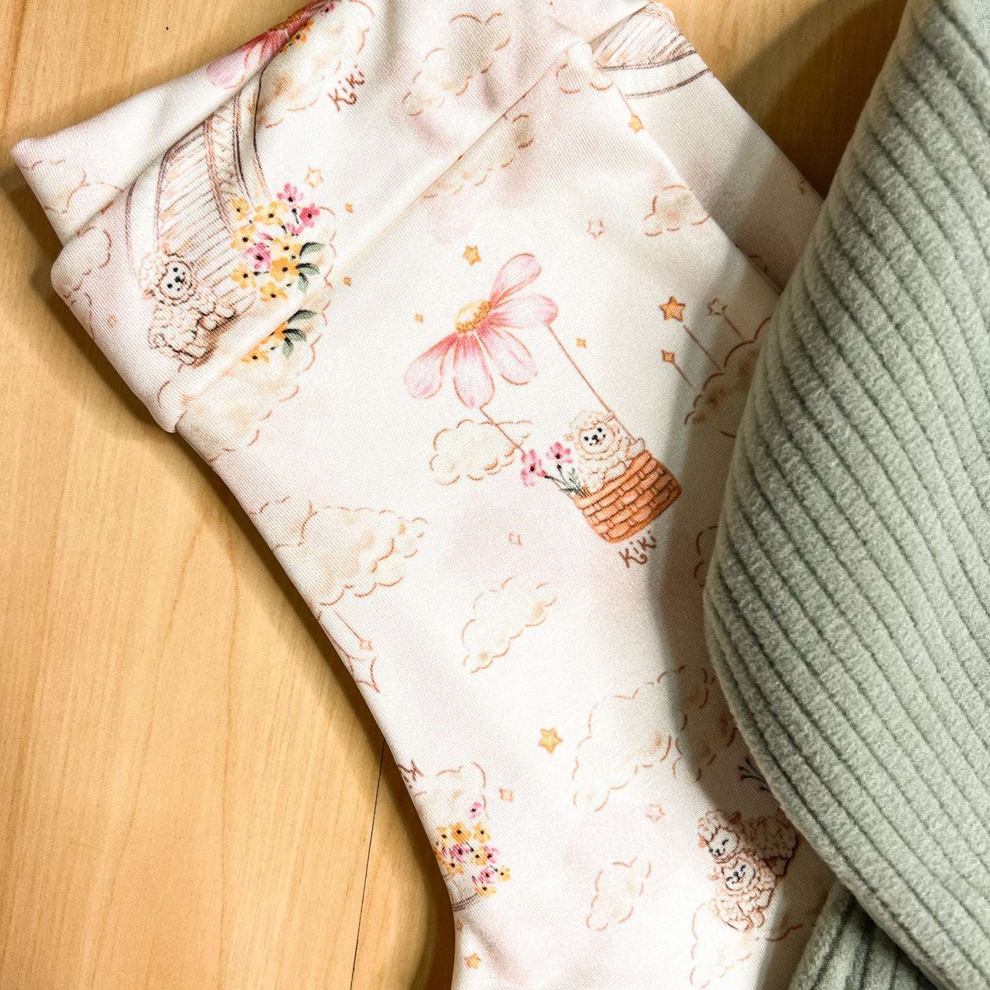 Conjunto Infantil Feminino Inverno Nuvens Verde - Kiki Xodó