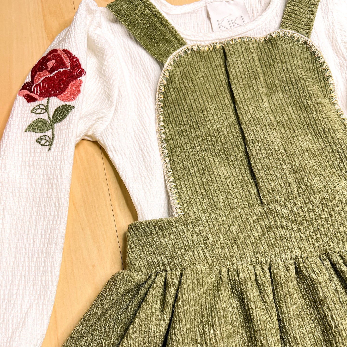 Salopete Infantil Inverno Textura Verde - Kiki Xodó