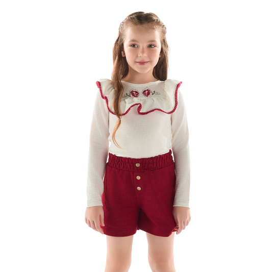 Conjunto Infantil Feminino Inverno Babado - Kiki Xodó