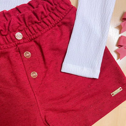 Conjunto Infantil Feminino Inverno Babado - Kiki Xodó