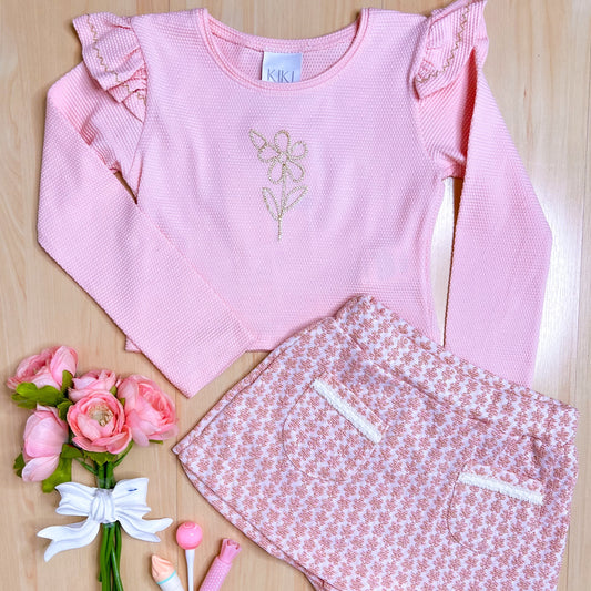 Conjunto Infantil Feminino Inverno Tweed - Kiki Xodó