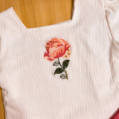 Conjunto Infantil Feminino Inverno Rosa Bordada - Kiki Xodó