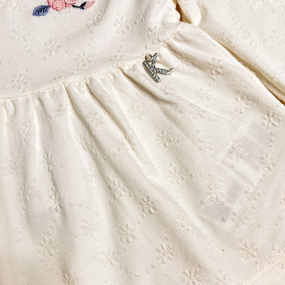 Conjunto Infantil Feminino Inverno Bordado Azul - Kiki Xodó