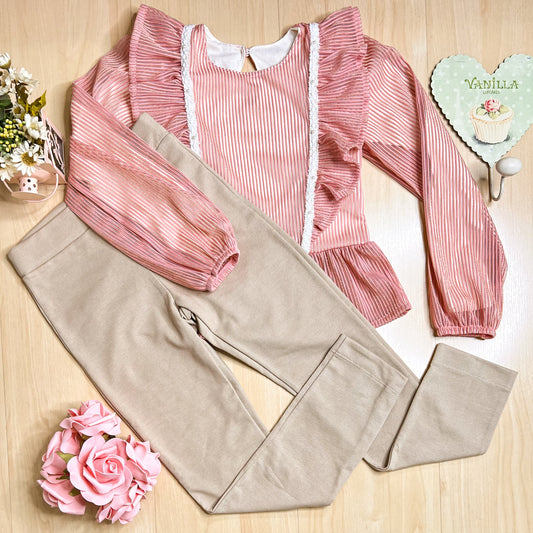 Conjunto Infantil Feminino Inverno Plissado Tule - Kiki Xodó