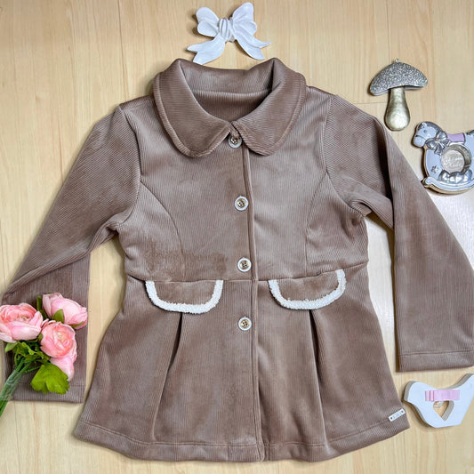 Sobretudo Infantil Feminino Textura - Kiki Xodó