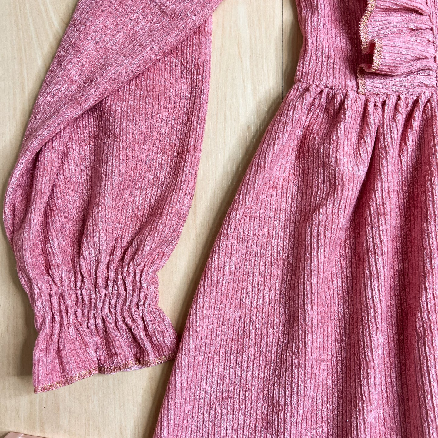 Vestido Infantil Inverno Texturas Goiaba - Kiki Xodó