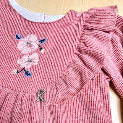 Vestido Infantil Babados Rosa - Kiki Xodó