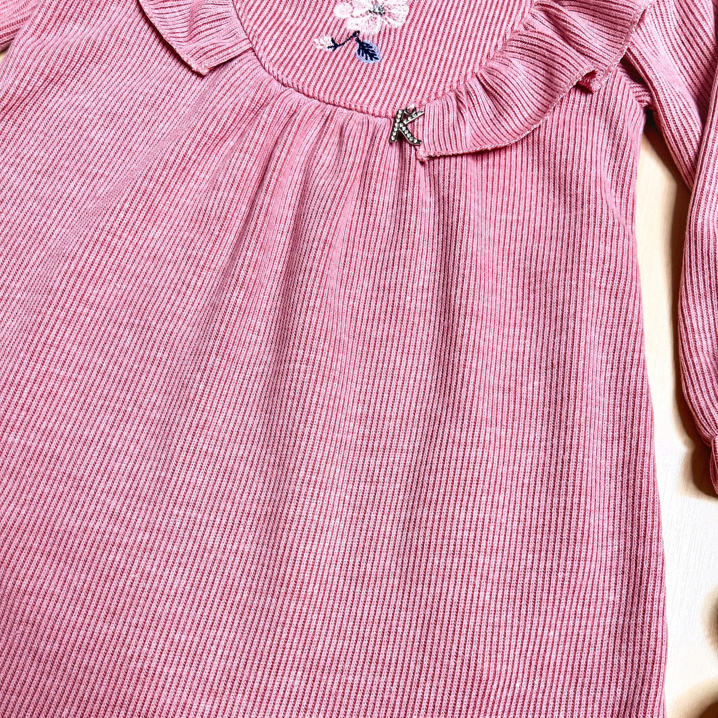 Vestido Infantil Babados Rosa - Kiki Xodó