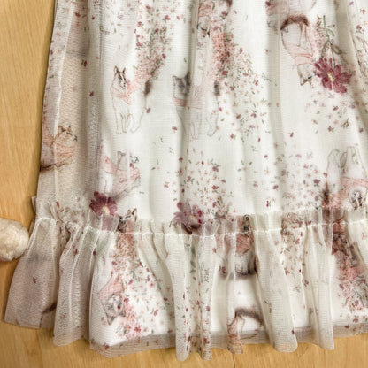 Vestido Infantil Inverno Gatinhos Off - Kiki Xodó