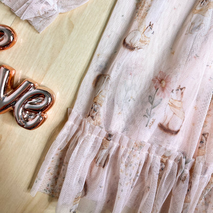 Vestido Infantil Inverno Gatinhos Rosa - Kiki Xodó