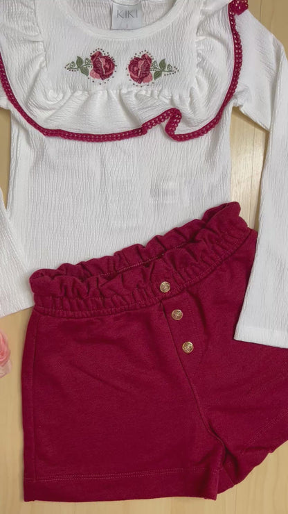Conjunto Infantil Feminino Inverno Babado - Kiki Xodó
